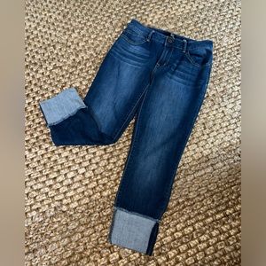 1822 denim, size 8, wide cuff, capri